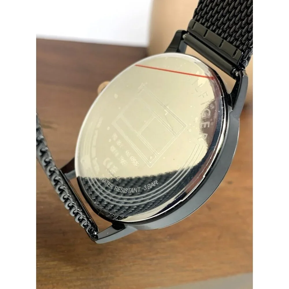 ommy Hilfiger Men's Watch 1791845 Hendrix Quartz Black Dial Stainless Steel 43mm